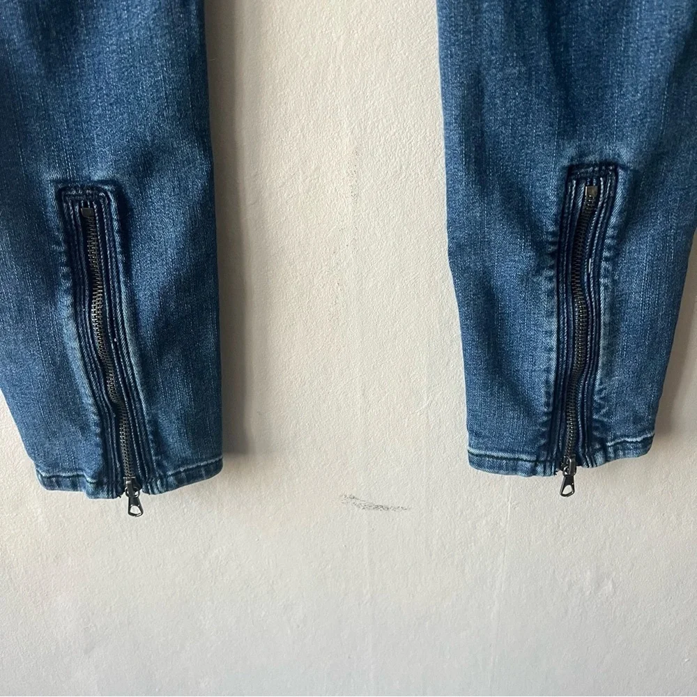Free People We The Free Jet Low Rise Skinny Blue Jeans Size 28